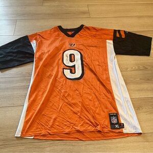 Vintage Reebok Cincinnati Bengals Football Orange Carson Palmer Jersey Size XL